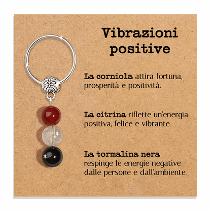 Portachiavi Con Cristalli Naturali Curativi - Vibrazioni positive