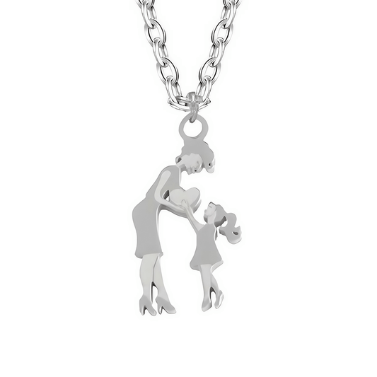 Collana Mamma e Figlia - Acciaio Inox Lucidato di Altissima Qualità