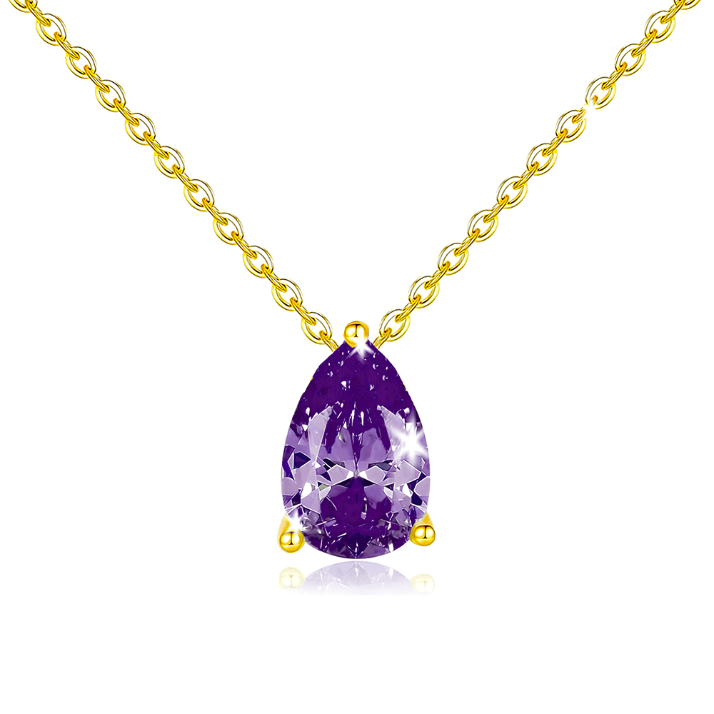Collana acciaio con Pietra Ametista