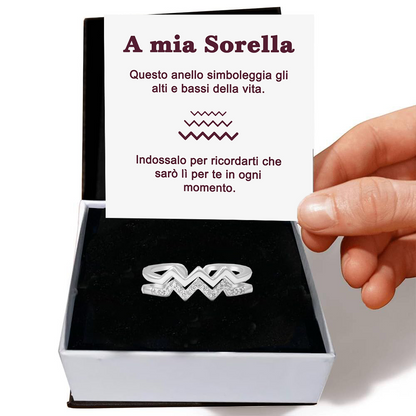 Anello in Argento Sterling 925 - A mia sorella - Alti e Bassi