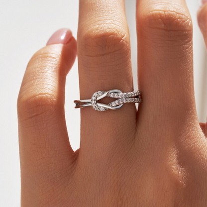 Anello Nodo da Donna in Argento Sterling 925 - A mia Mamma