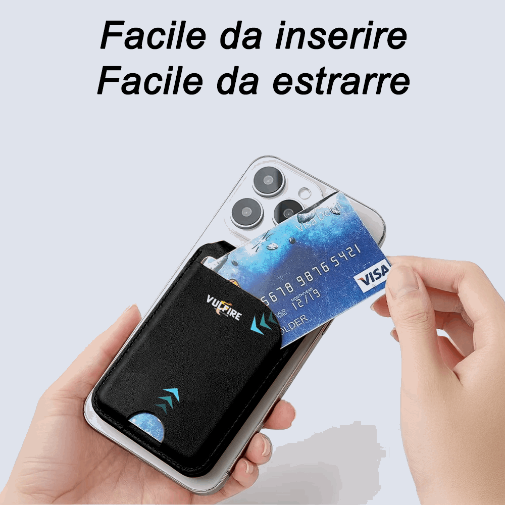 Portafoglio Portacarte con Stand -  Ecopelle sintetica Alta Qualità RFID Blocking con Magnete
