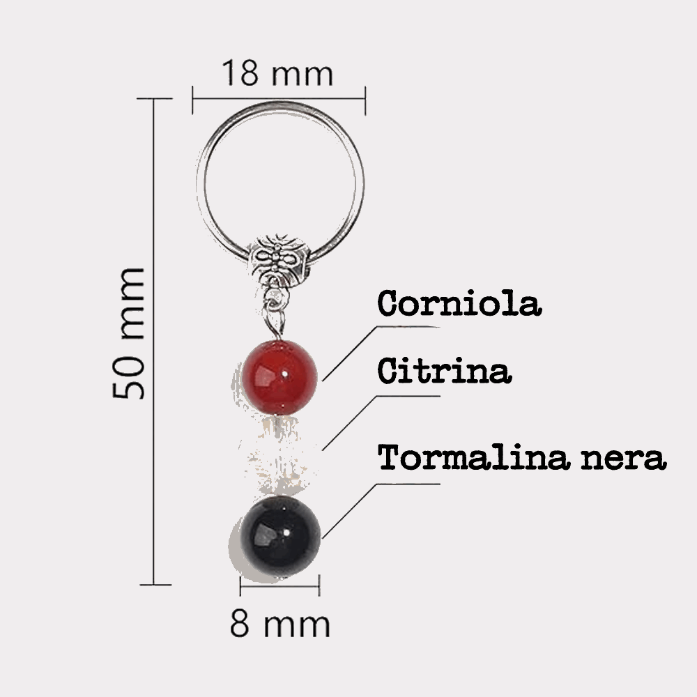 Portachiavi Con Cristalli Naturali Curativi - Vibrazioni positive
