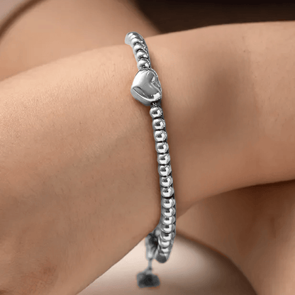Bracciale Donna in Argento Sterling 925 - Con catena di cuori