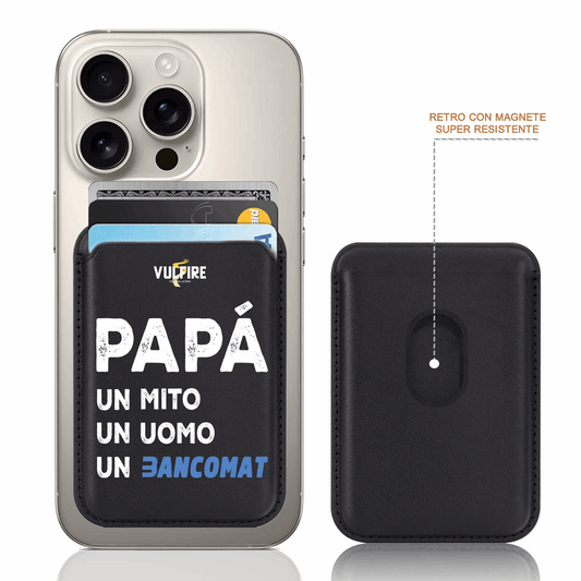 Portafoglio Portacarte Uomo in Ecopelle sintetica Alta Qualità RFID Blocking con Magnete - Festa del Papà