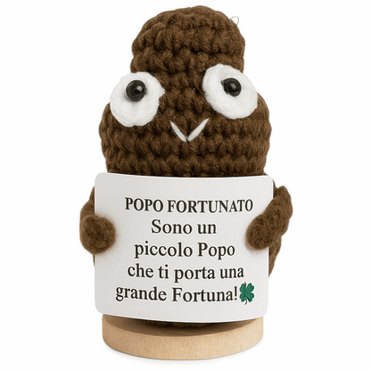 Peluche Crochet Con base in legno- Popo Fortunato