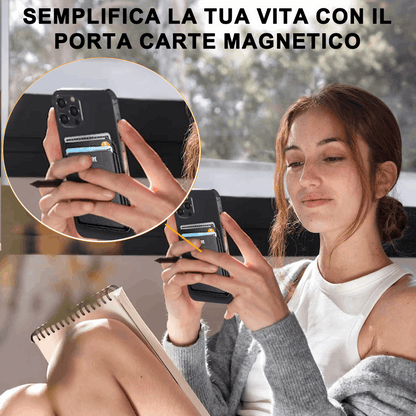 Portafoglio Portacarte Uomo in Ecopelle sintetica Alta Qualità RFID Blocking con Magnete