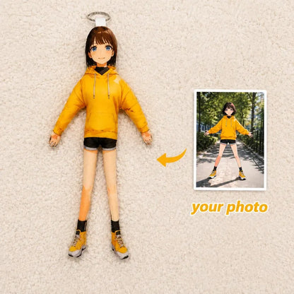 Bambola Mini Me Personalizzata con Foto Corpo Intero Idea Regalo Snodabile Natale San Valentino Compleanno Anniversario Mamma Papà