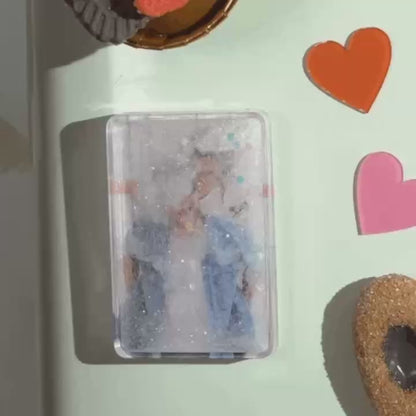 Calamita da Frigo Personalizzata con Foto | Con Brillantini Effetto Sabbie Mobili papà