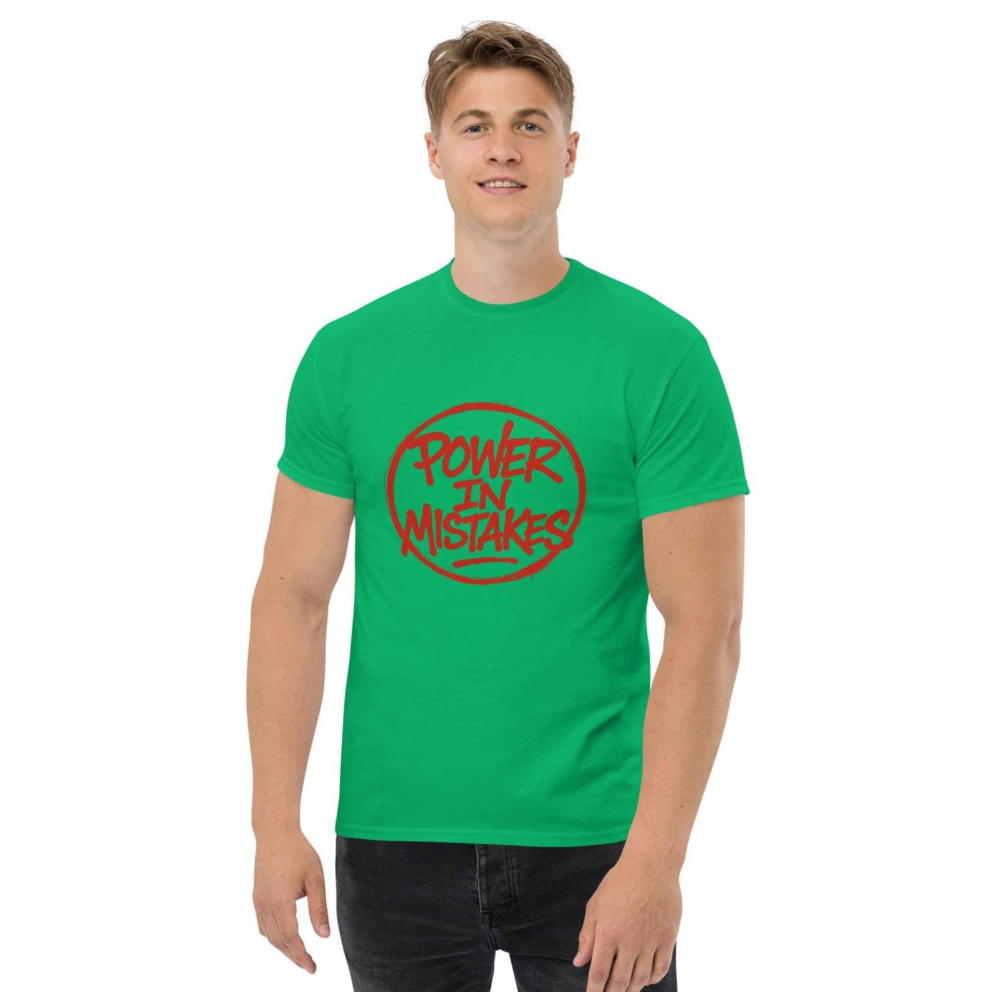 Maglietta Classica Unisex 100% Cotone 👕 | FAIL Streetwear “POWER IN MISTAKES” 🔴 – Imperfezione che Diventa Stile