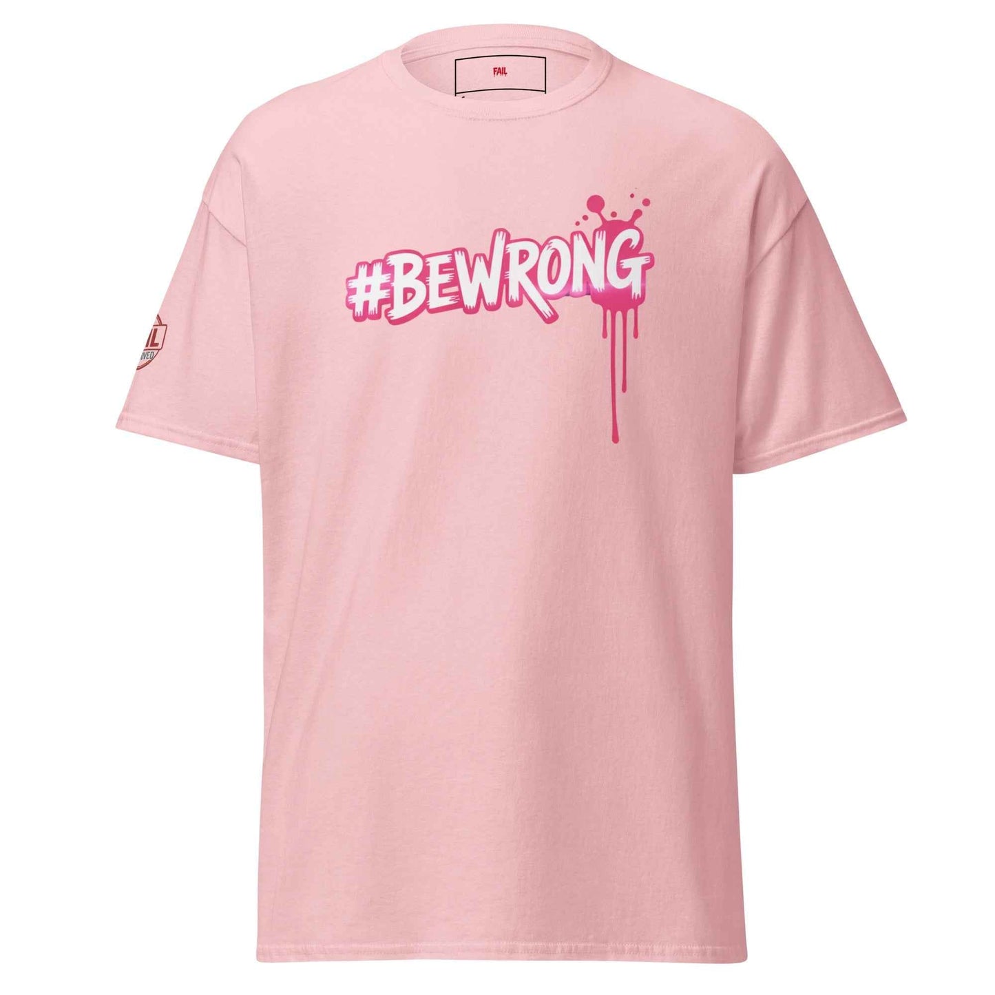 Maglietta Unisex Cotone 100% 👕 | Maglietta BEWRONG FAIL Streetwear 🔴 – Basic che Diventa Stile