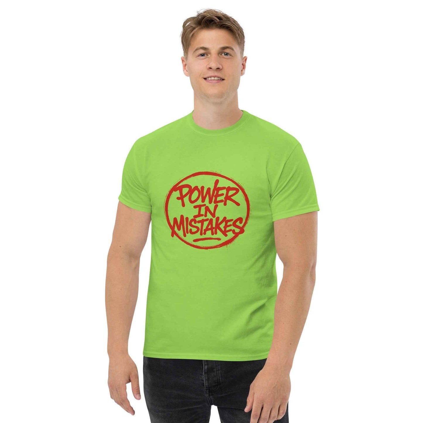 Maglietta Classica Unisex 100% Cotone 👕 | FAIL Streetwear “POWER IN MISTAKES” 🔴 – Imperfezione che Diventa Stile