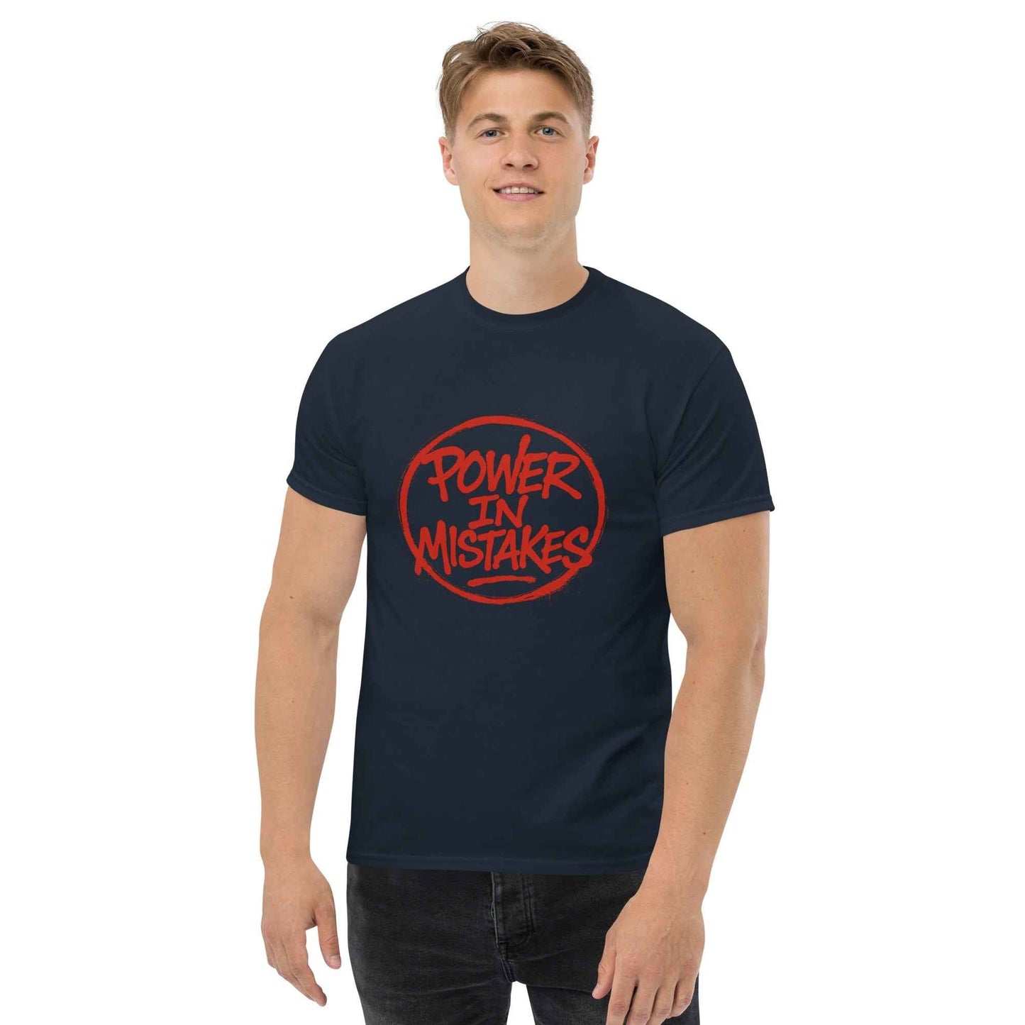Maglietta Classica Unisex 100% Cotone 👕 | FAIL Streetwear “POWER IN MISTAKES” 🔴 – Imperfezione che Diventa Stile
