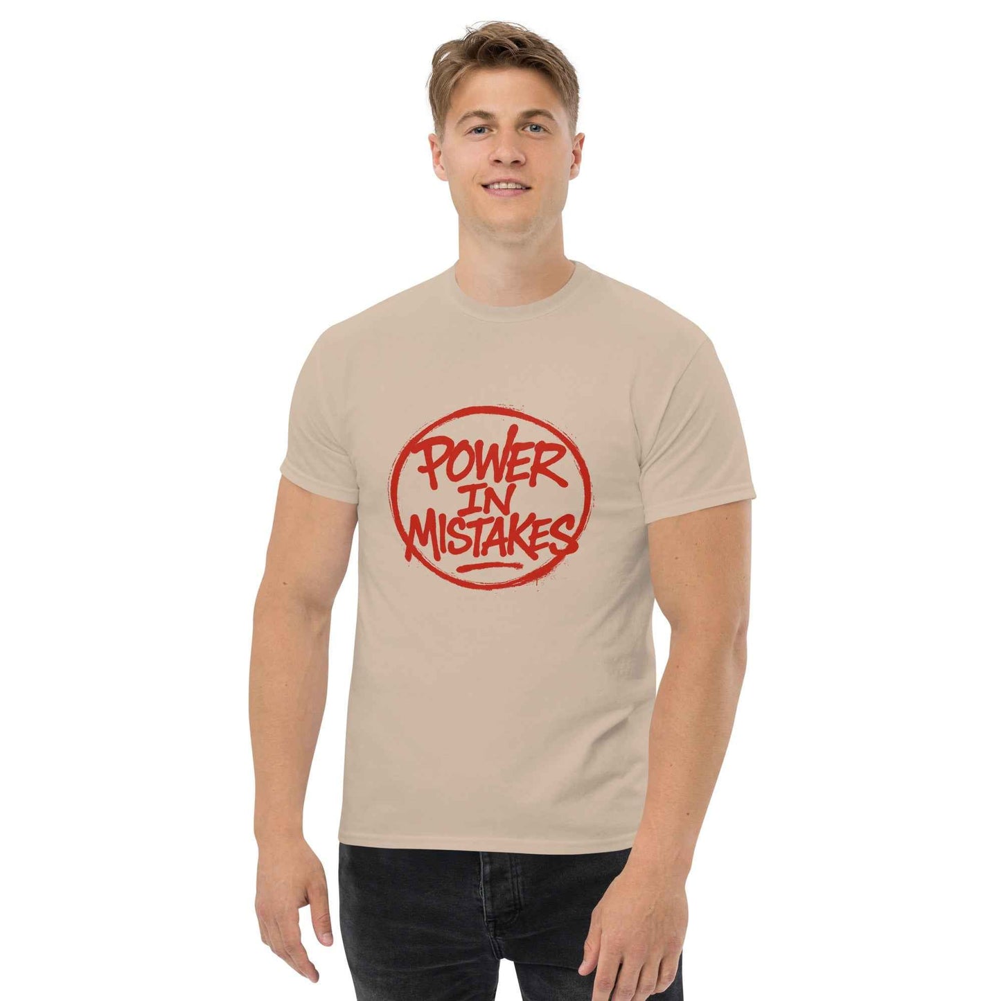 Maglietta Classica Unisex 100% Cotone 👕 | FAIL Streetwear “POWER IN MISTAKES” 🔴 – Imperfezione che Diventa Stile