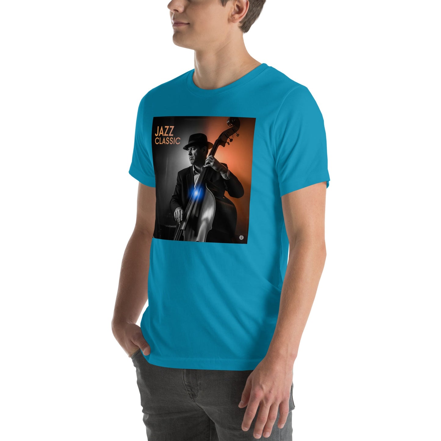 Maglietta unisex serie Musica "Jazz Classic Contrabasso" 🆓🚚