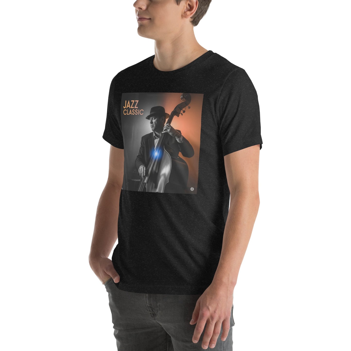 Maglietta unisex serie Musica "Jazz Classic Contrabasso" 🆓🚚
