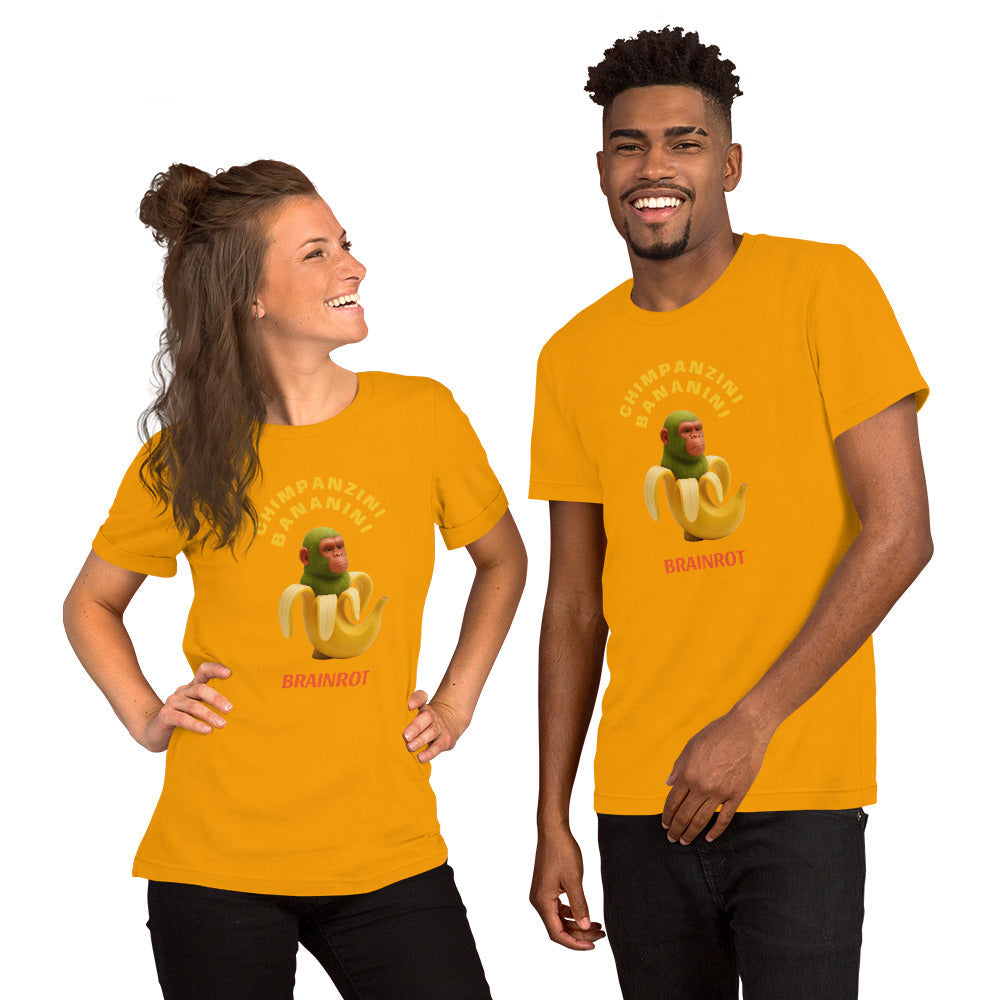 Maglietta unisex serie Brainrot - Schimpazini Bananini 🆓🚚