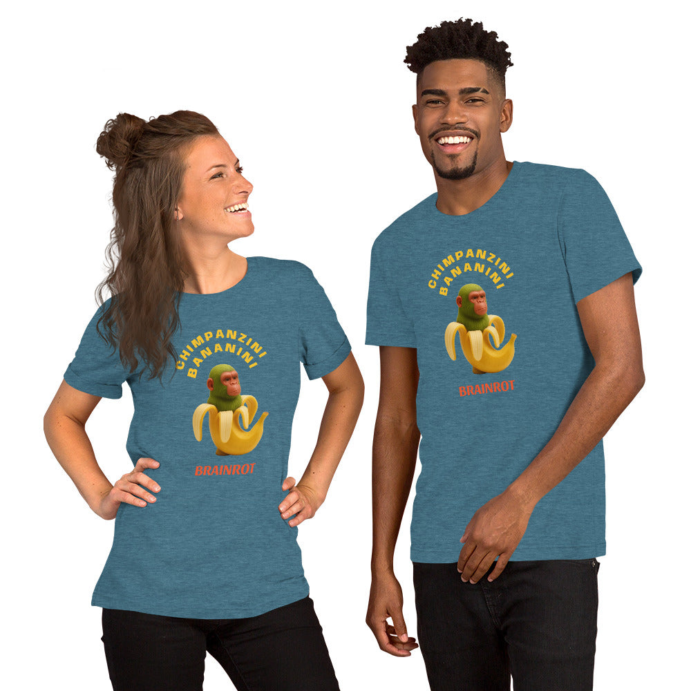 Maglietta unisex serie Brainrot - Schimpazini Bananini 🆓🚚