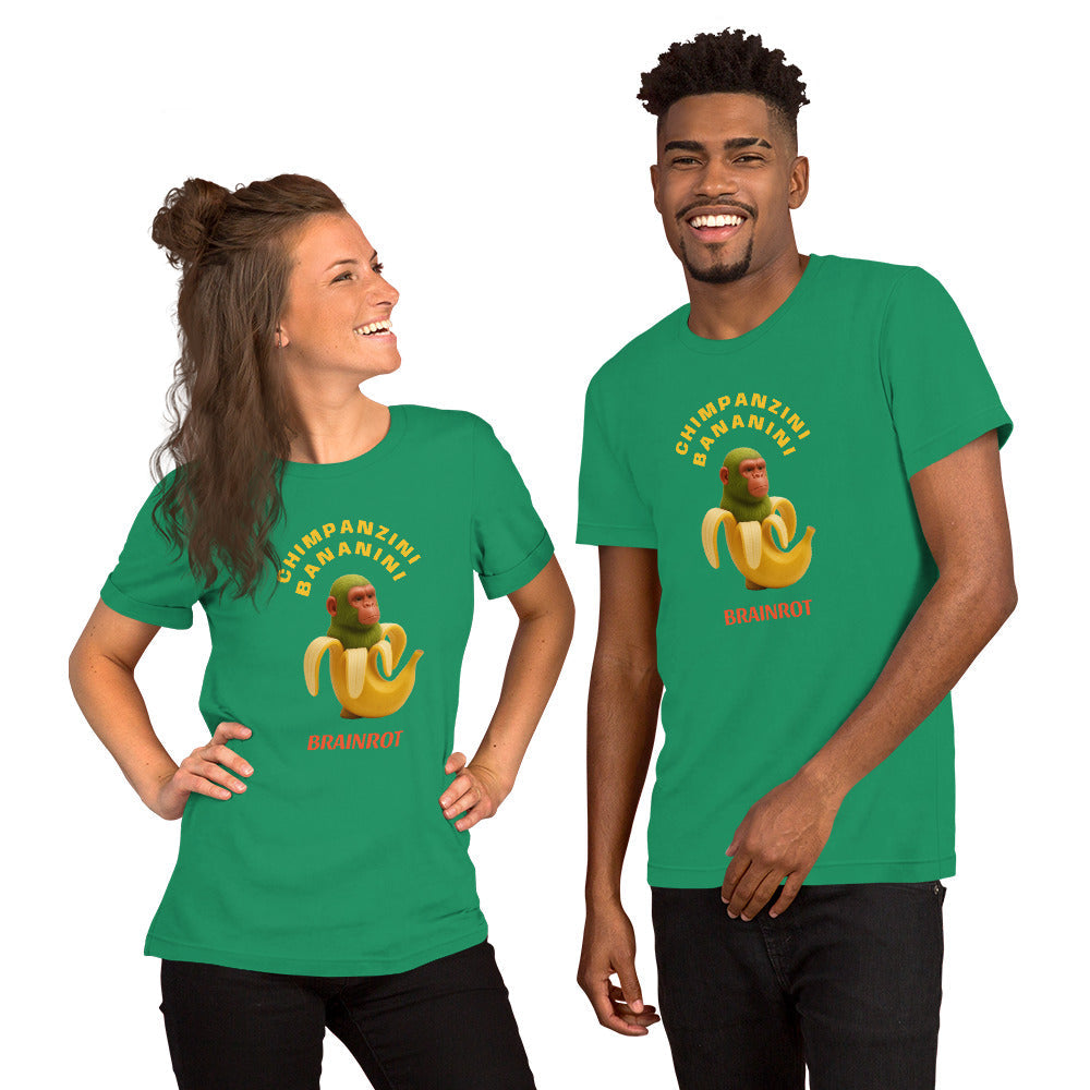 Maglietta unisex serie Brainrot - Schimpazini Bananini 🆓🚚