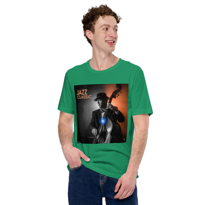 Maglietta unisex serie Musica "Jazz Classic Contrabasso" 🆓🚚