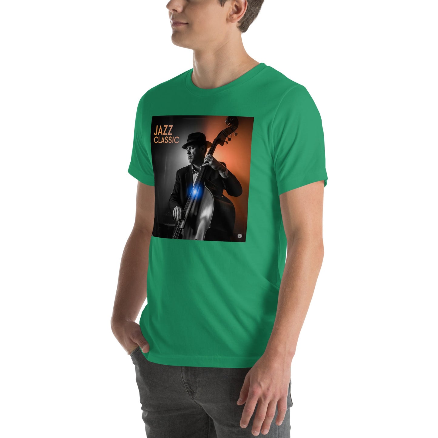 Maglietta unisex serie Musica "Jazz Classic Contrabasso" 🆓🚚