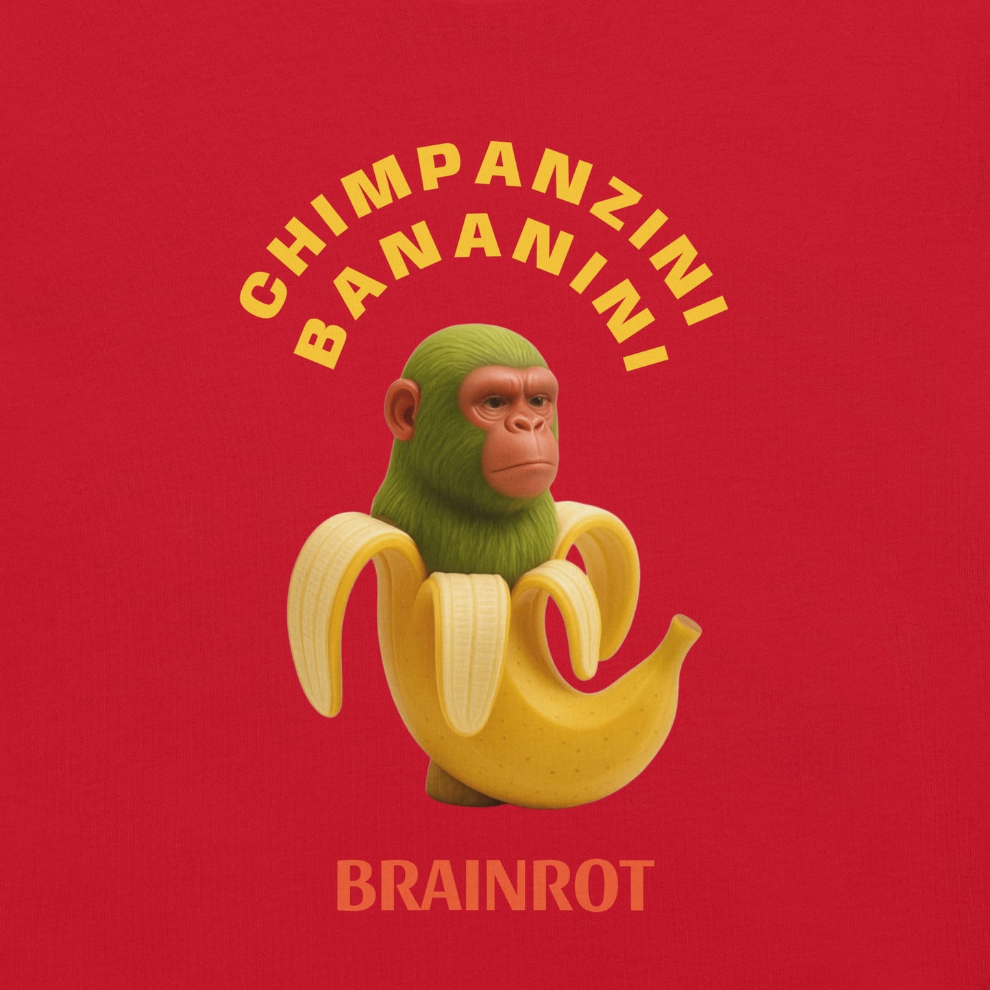 Maglietta unisex serie Brainrot - Schimpazini Bananini 🆓🚚