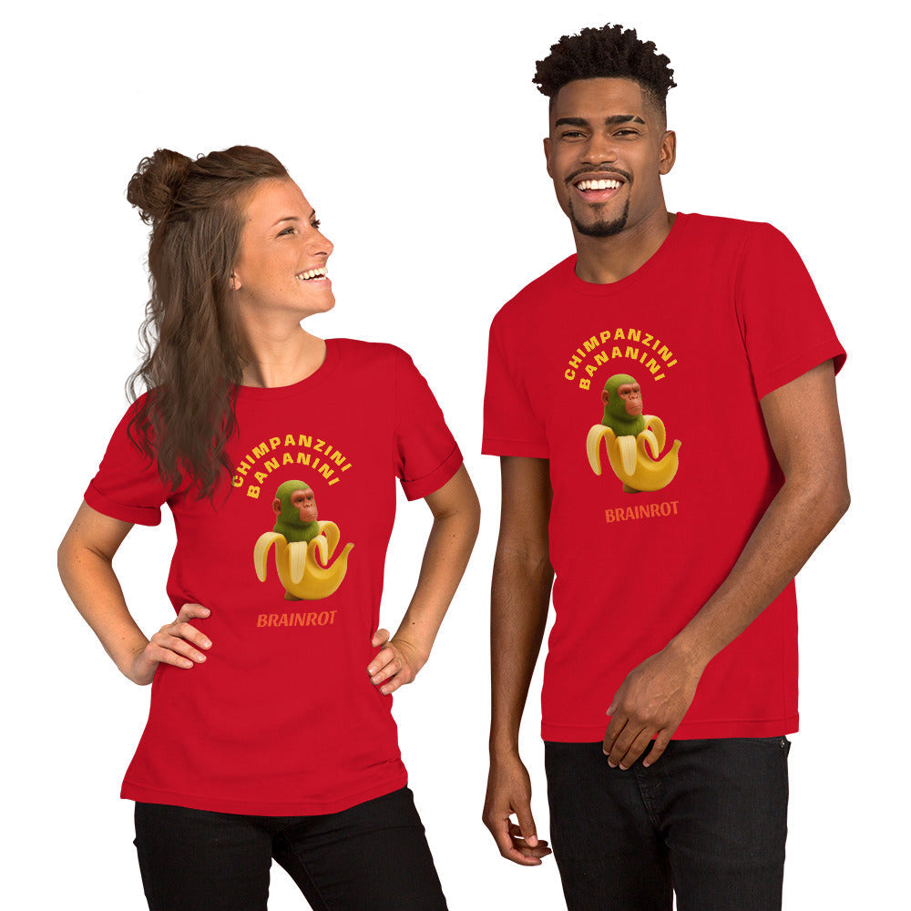 Maglietta unisex serie Brainrot - Schimpazini Bananini 🆓🚚