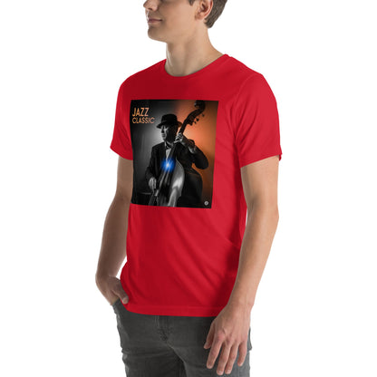 Maglietta unisex serie Musica "Jazz Classic Contrabasso" 🆓🚚