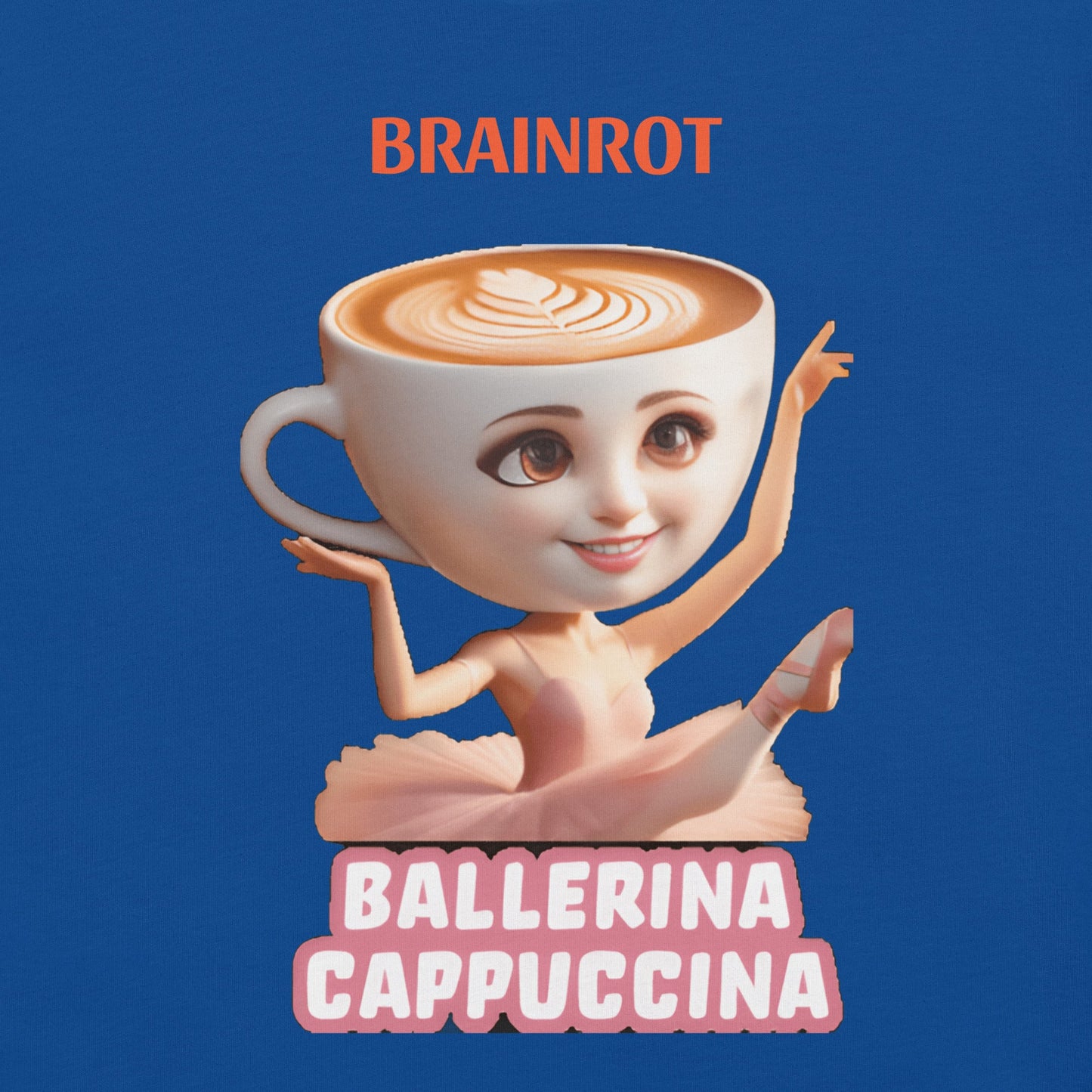 Maglietta unisex serie Brainrot "Ballerina Cappuccina" 🆓🚚