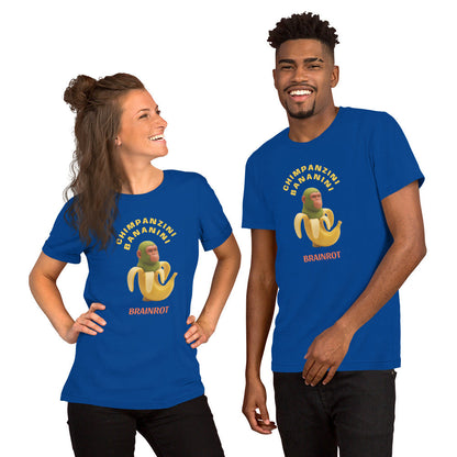Maglietta unisex serie Brainrot - Schimpazini Bananini 🆓🚚