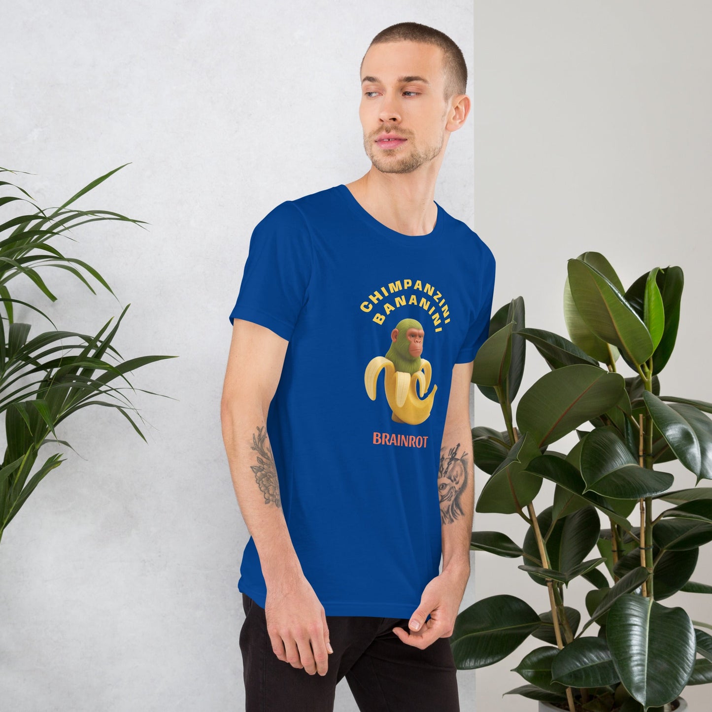 Maglietta unisex serie Brainrot - Schimpazini Bananini 🆓🚚
