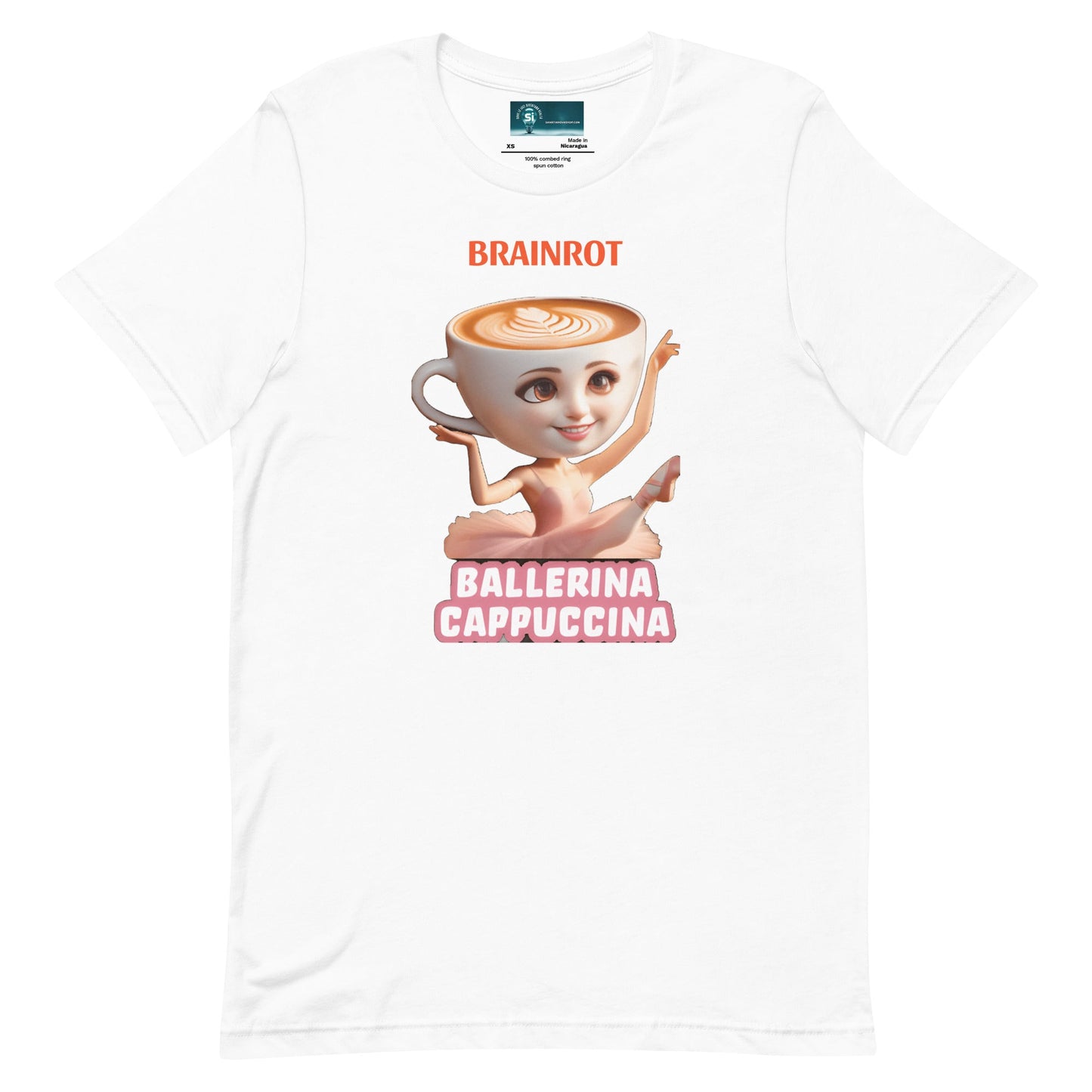 Maglietta unisex serie Brainrot "Ballerina Cappuccina" 🆓🚚