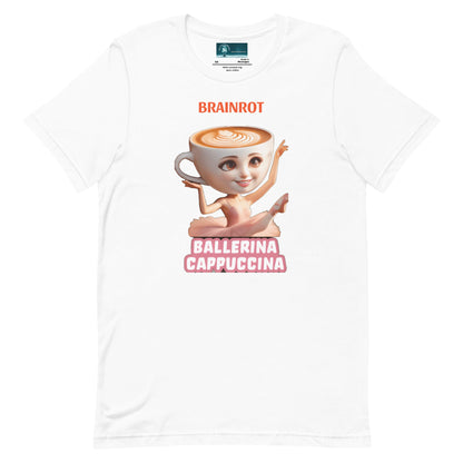 Maglietta unisex serie Brainrot "Ballerina Cappuccina" 🆓🚚