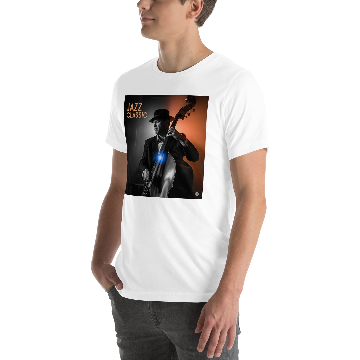 Maglietta unisex serie Musica "Jazz Classic Contrabasso" 🆓🚚