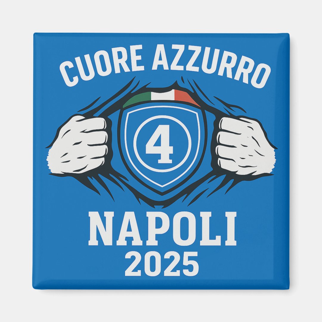 Magnete “Cuore Azzurro Napoli 2025” - Edizione AGAIN