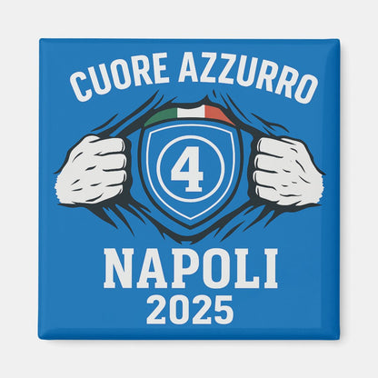 Magnete “Cuore Azzurro Napoli 2025” - Edizione AGAIN