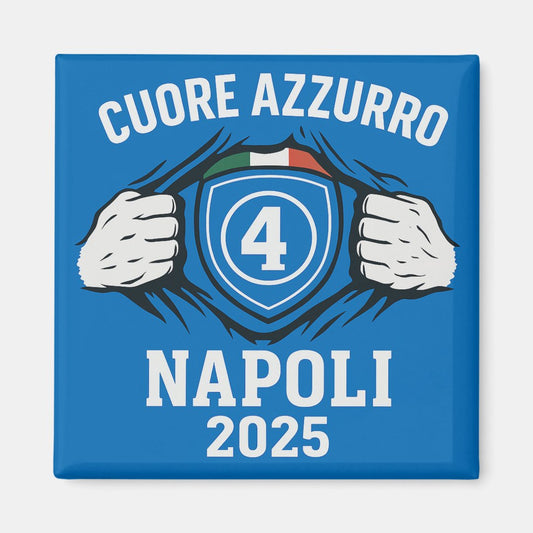 Magnete “Cuore Azzurro Napoli 2025” - Edizione AGAIN