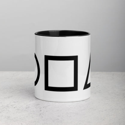 Tazza con interno colorato serie Squid Game - cerchio, quadrato e triangolo