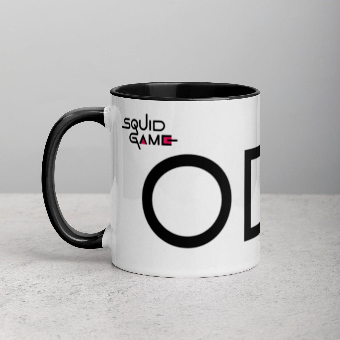 Tazza con interno colorato serie Squid Game - cerchio, quadrato e triangolo