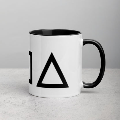 Tazza con interno colorato serie Squid Game - cerchio, quadrato e triangolo