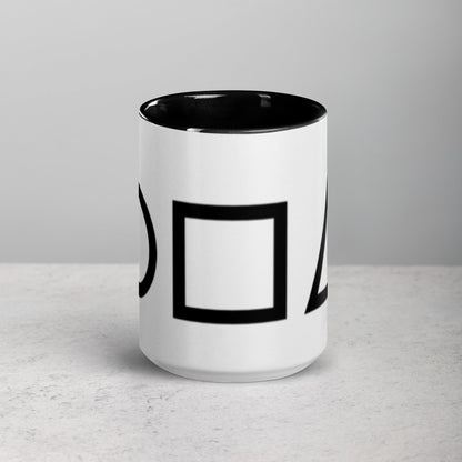 Tazza con interno colorato serie Squid Game - cerchio, quadrato e triangolo