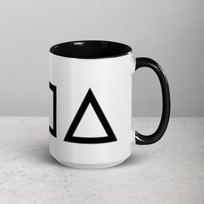 Tazza con interno colorato serie Squid Game - cerchio, quadrato e triangolo