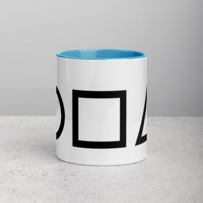 Tazza con interno colorato serie Squid Game - cerchio, quadrato e triangolo