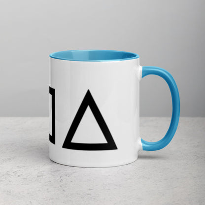Tazza con interno colorato serie Squid Game - cerchio, quadrato e triangolo