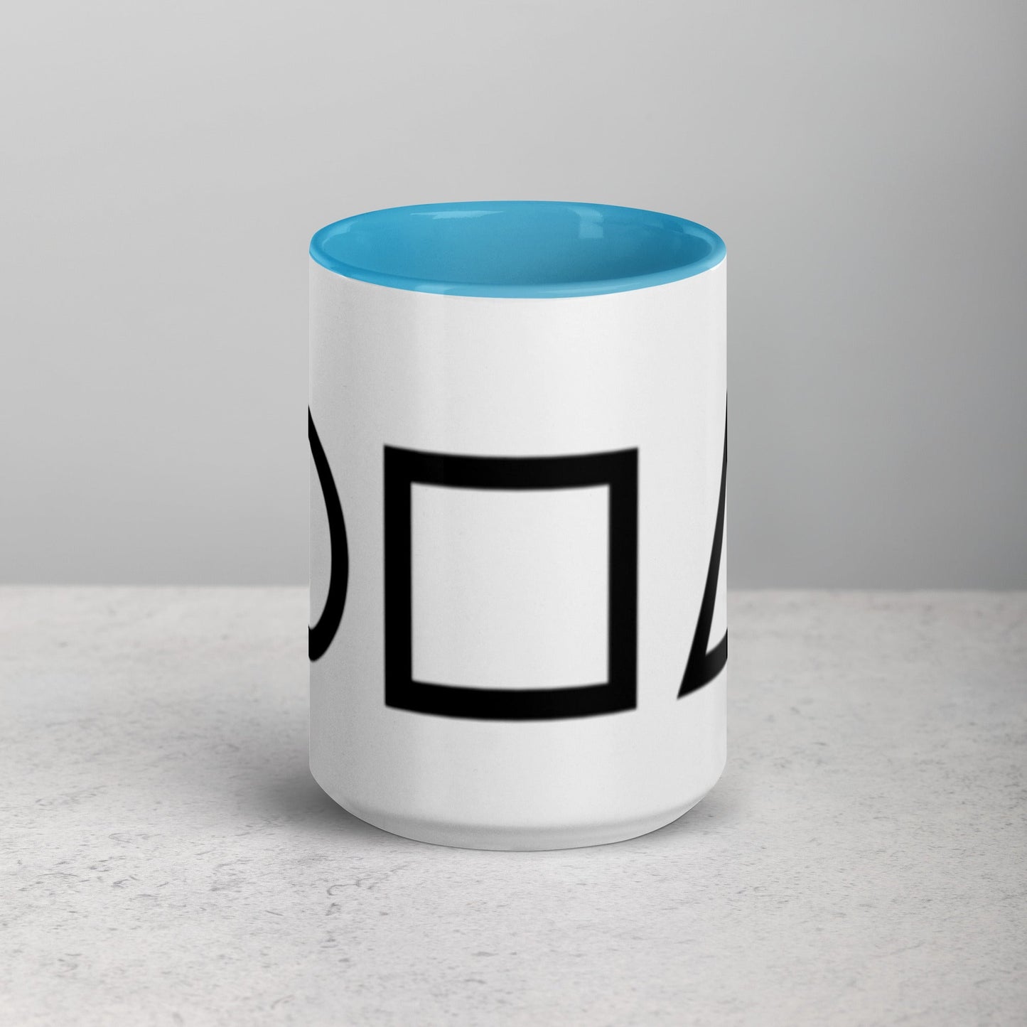 Tazza con interno colorato serie Squid Game - cerchio, quadrato e triangolo