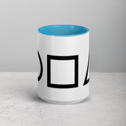 Tazza con interno colorato serie Squid Game - cerchio, quadrato e triangolo