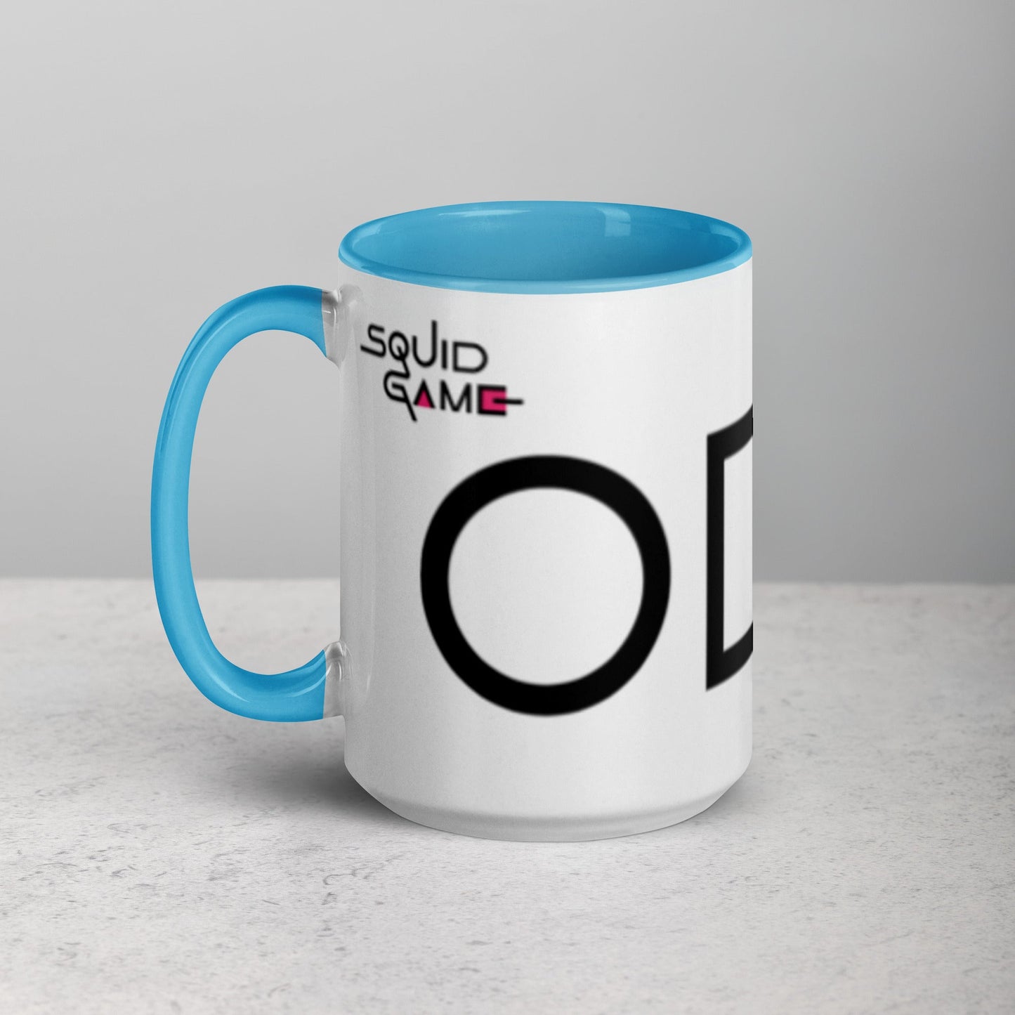 Tazza con interno colorato serie Squid Game - cerchio, quadrato e triangolo