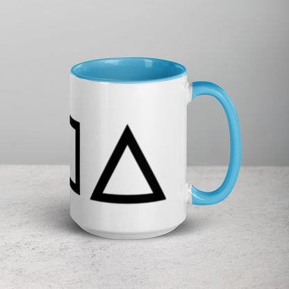 Tazza con interno colorato serie Squid Game - cerchio, quadrato e triangolo