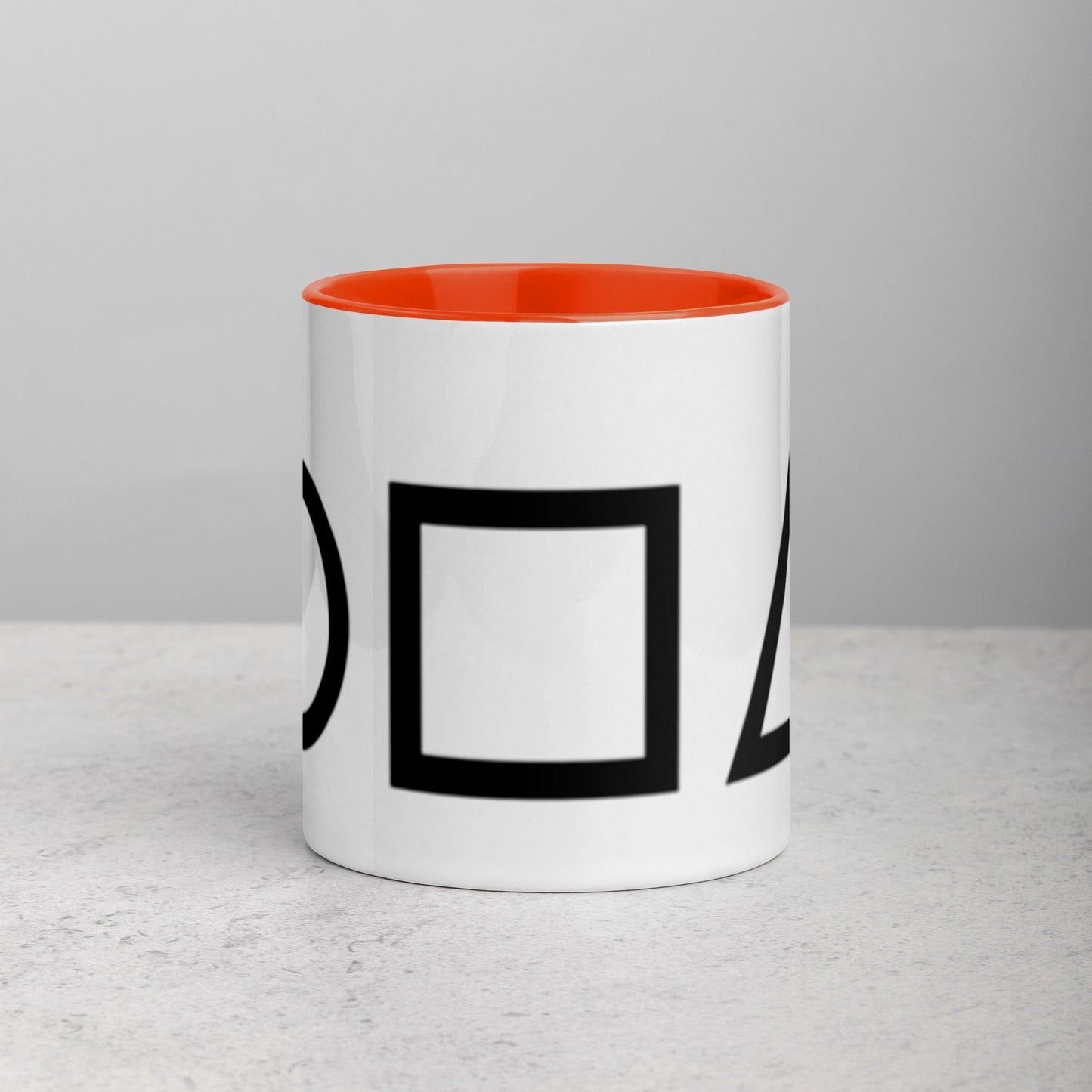 Tazza con interno colorato serie Squid Game - cerchio, quadrato e triangolo
