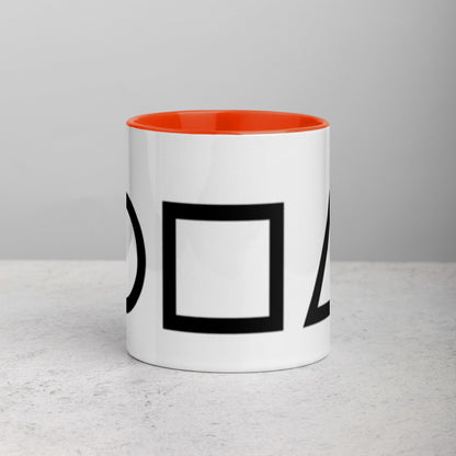 Tazza con interno colorato serie Squid Game - cerchio, quadrato e triangolo